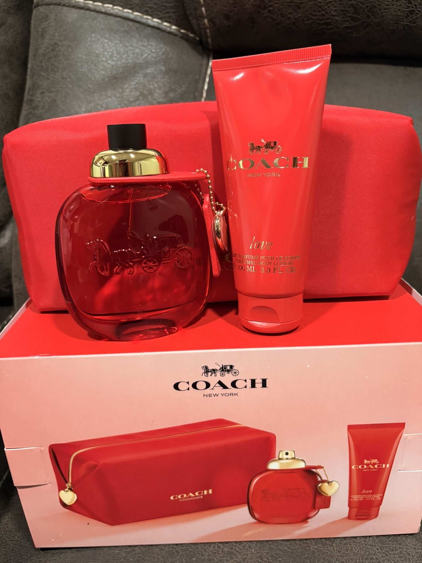 Coach Love Red Perfume Set