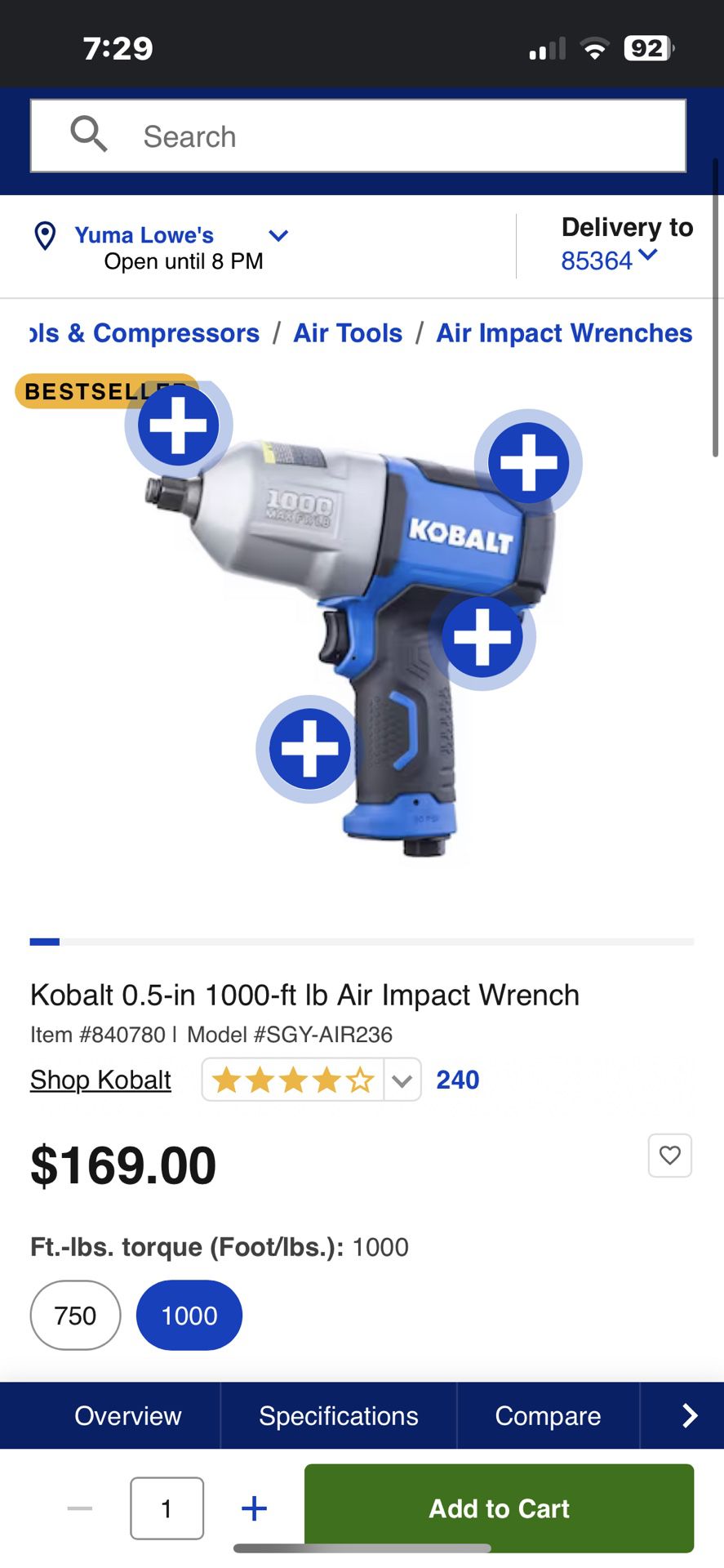 Kobalt Air Impact Wrench