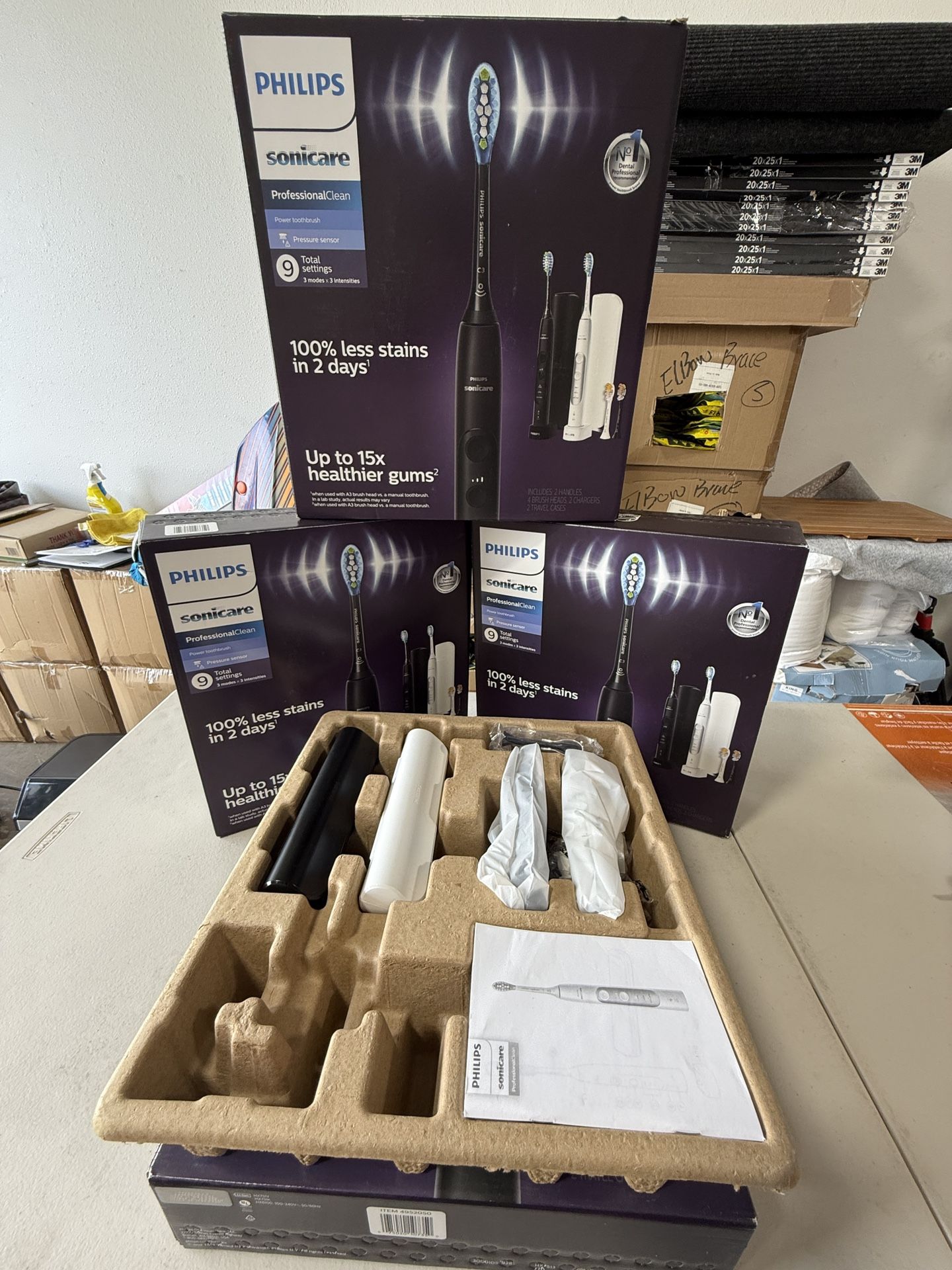 Philips Sonicare Professional Clean Rechargeable Electric Toothbrush, 2-pack