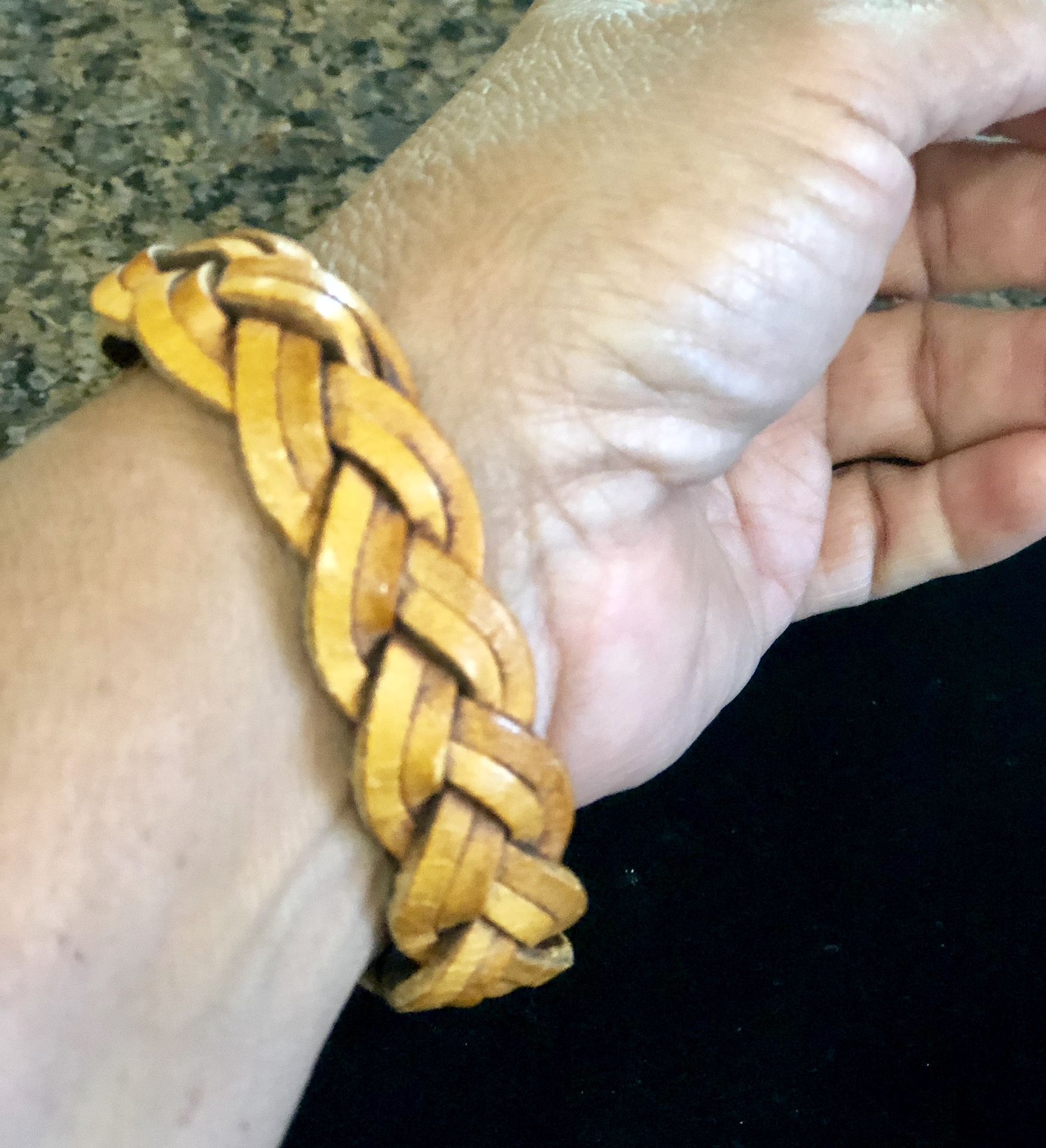 New! Nice braided leather bracelet. Fits small/medium sized wrist
