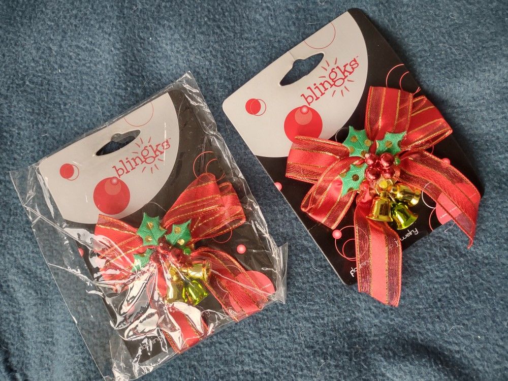 2 Blingks Festival Holiday Pins Or Hair Scrunchie