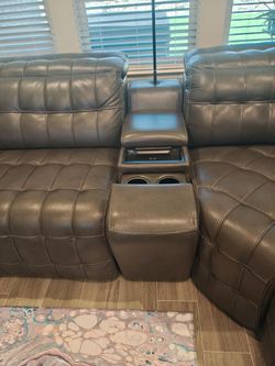 Sectional sofa with power recliners