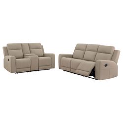 2 piece includes Sofa+Loveseat, optional matching chair add on