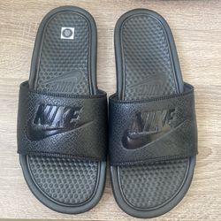 Black Nike Slides