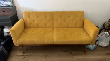 Yellow two seat sofa