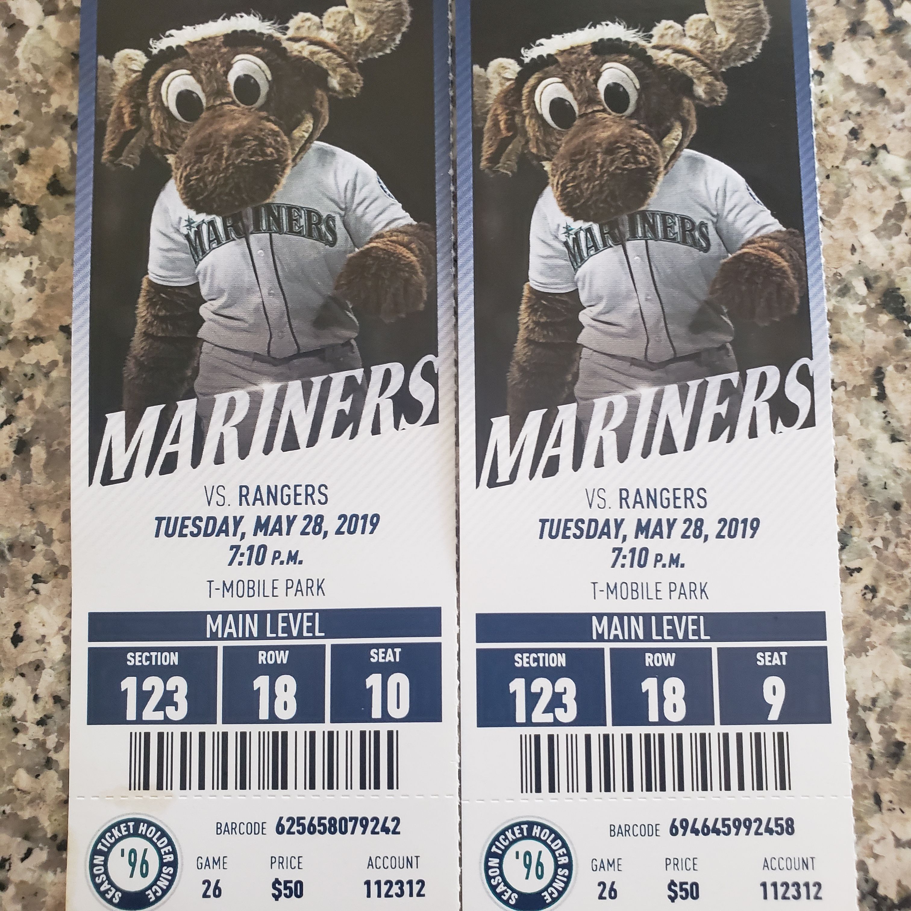 Mariners vs Ranger tickets