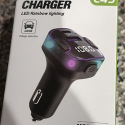 Syncwire Bluetooth 5.3 FM Transmitter Car Adapter 48W (PD 36W & 12W) [Light Switch] [HiFi Bass Sound] [Fast Charging] Wireless Radio Music Adapter LED