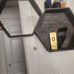 Hexagon Floating Shelves 