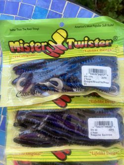 10 Unopened Packages Of Plastic Fishing Worms Lures for Sale in