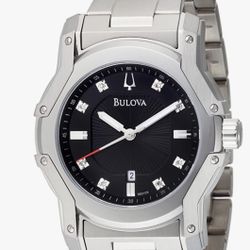 Bulova Diamond Watch Mens 