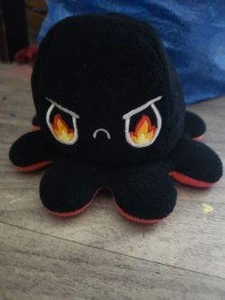 Reversible octopus toy used black and red