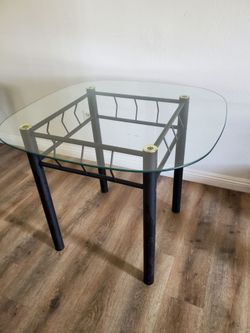 Glass top kitchen table