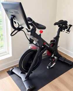 Peloton Bike + Shoes + Weights + Mat | Like New / Barely Used