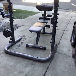 Weider Olympic Workout Bench With Squat Rack