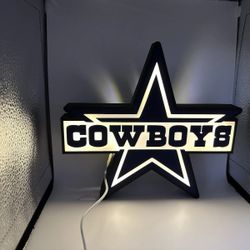 Dallas Cowboys Illuminated Display Unit – 3D Printed LED Lightbox for NFL Fans