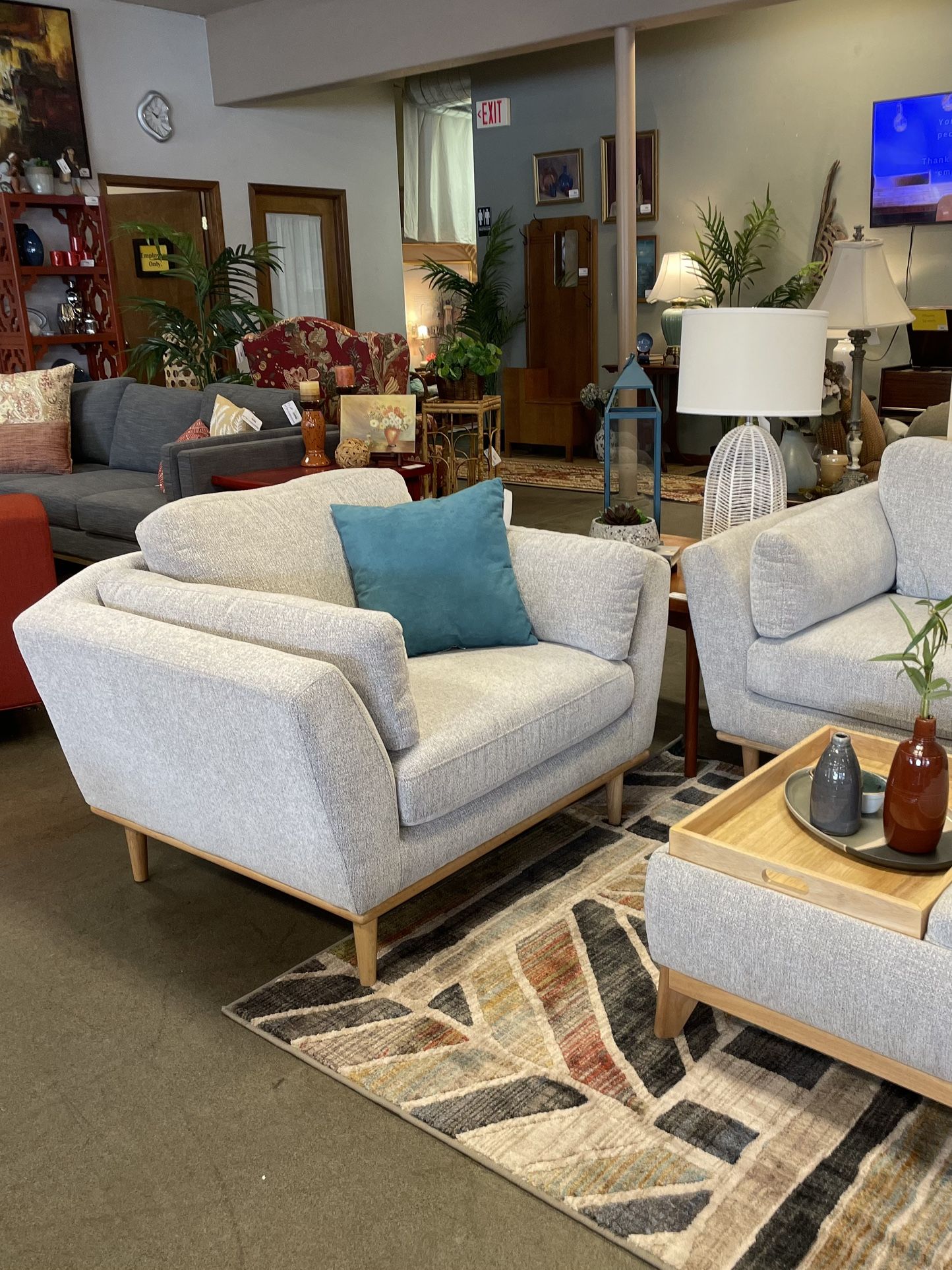 Brand New Mid-Century Inspired Chair and A Half (multiple available, priced individually)