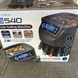 Nadex S540 Coin Sorting Machine | Sorts & Wraps Pennies, Nickels, Dimes, Quarters, $1