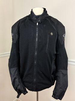 Joe Rocket Men's Black Mesh Armored Motorcycle Riding Jacket 2XL