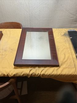 early-to-mid 20th century mahogany or mahogany-veneer rectangular wall mirror