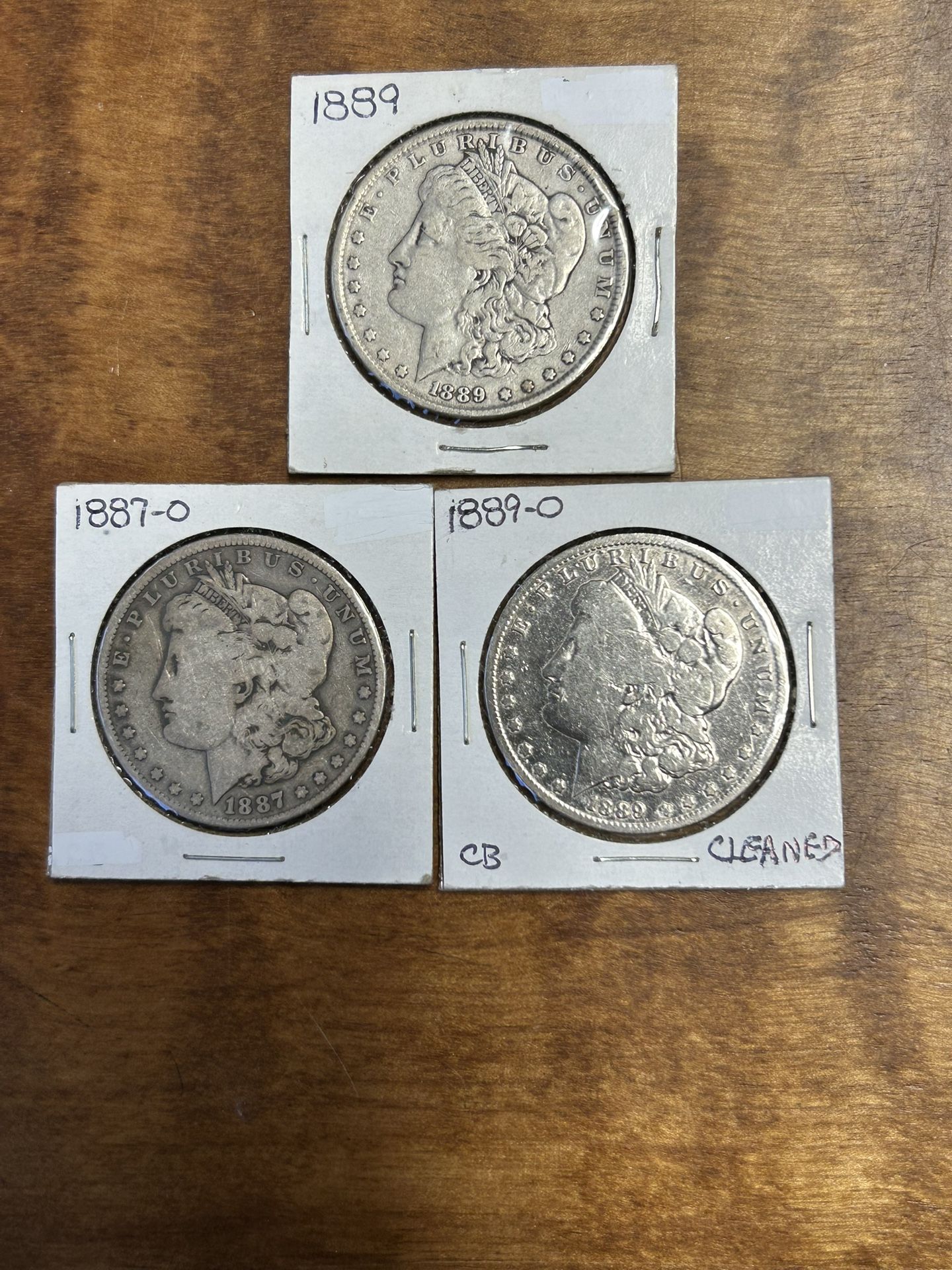 3 Morgan Silver Dollars. - 90% Silver Group 4