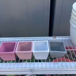Flower Pot 4 Inches  Multiple Color 