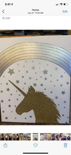 Unicorn wall canvas art.