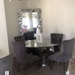 4  Silver Chairs From Wayfair 