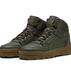 PUMA Mens Rebound Abrupt Mid Shoes Dark Olive-wild Willow-bronze 10.5 U.S.