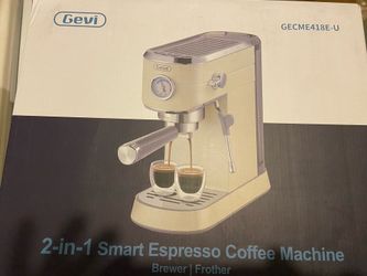 Gevi GECME022-U 1.2 Liters Espresso Machine | 20 Bar High Pressure | Beige 