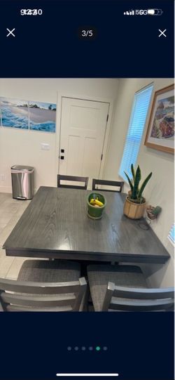 Dining table with four chairs