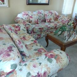 Floral Set Of Sofas