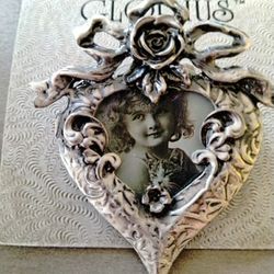 Antiqued Silver Tone Pin