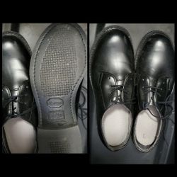 New Comfy Chunky Black Leather Oxford Women's Sz. 7.5 Work Shoe, $30