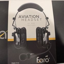 Faro G2 ANR Aviation Headset Dual GA Plugs MP3 Input NEW