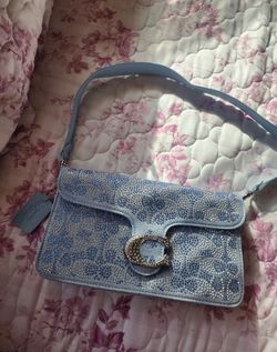Blue Coach Crystal bag