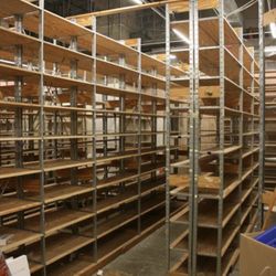 Storage Shelving, stockroom shelving, gorilla rack, lots of sections!