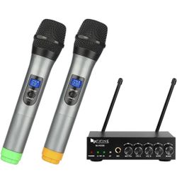 Fifine UHF Dual Channel Microphone 