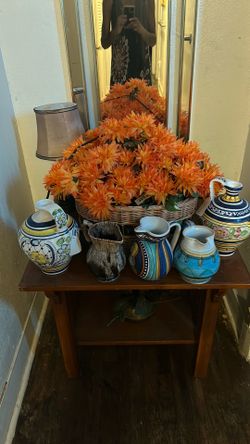 Assorted water pitchers