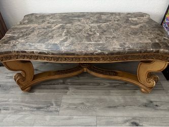 Elegant Marble-Top Coffee Table & Matching Sofa Console Table – $450 OBO