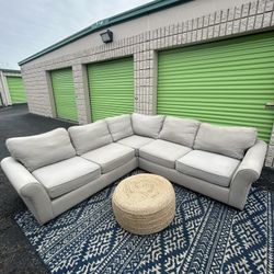 Pottery Barn Beige Sectional Couch 🛻 Delivery Available 🛻