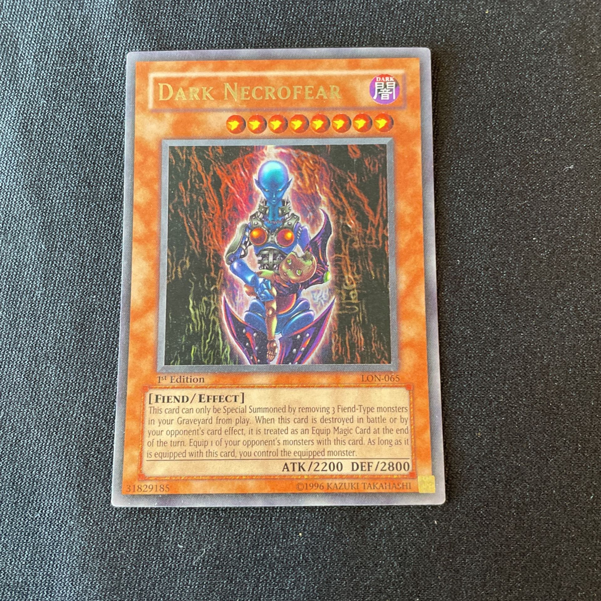 yugioh card dark necrofear Lon-065 1st Edition and if you do 2003 Yu-Gi-Oh! Promo Duelist League