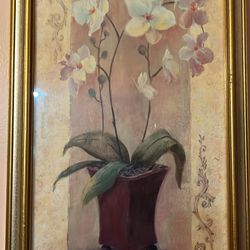 Framed Flower Art - 2 Pictures