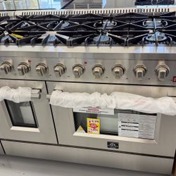 Forno 48” Stainless Steel Gas Stove Range With 8 Burners