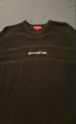 Supreme Chest Strip Raglan Sweater‼️🔥