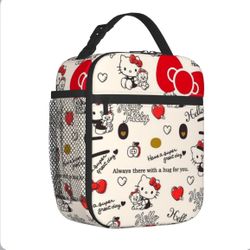 Hello Kitty Anime Multi-Pocket Lunch Bag, Adults Easy-To-Clean Lunch Boxes For Men Women