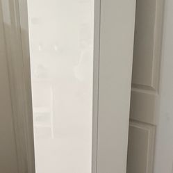 Wall Cabinet High Gloss White   15 3/4x12 5/8x75 5/8 "