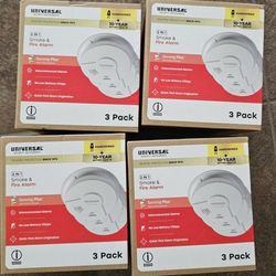 (3-Pack) Hardwired & 10-Year Battery Backup Smoke Detector with lonization Sensor