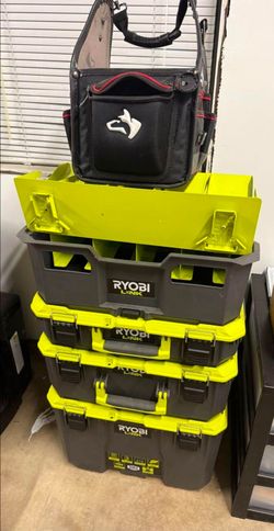 Ryobi Stackable Tool Boxes & EXTRAS! (READ DESCRIPTION)