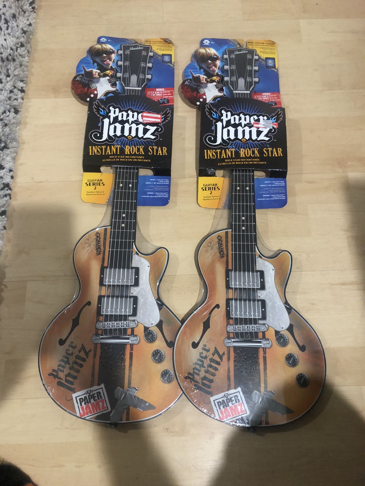 Paper Jamz Guitars Series 2! Lot of 2 Guitars (still factory sealed)