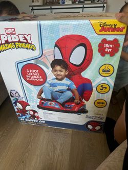 Spidey & His Amazing Friends by Flybar, 6V Bumper Car Ride on, for Kids 1.5- 4 Years, 1 count